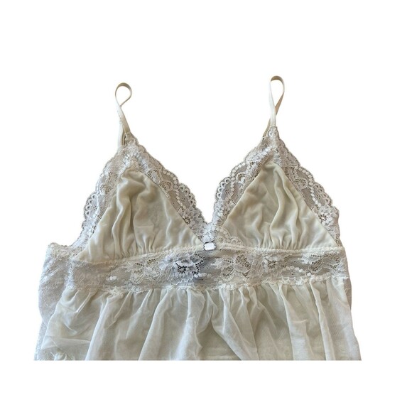 Soma‎ Intimates Sz Medium Ivory Tiered Babydoll Chemise  Vintage Style - Picture 3 of 7